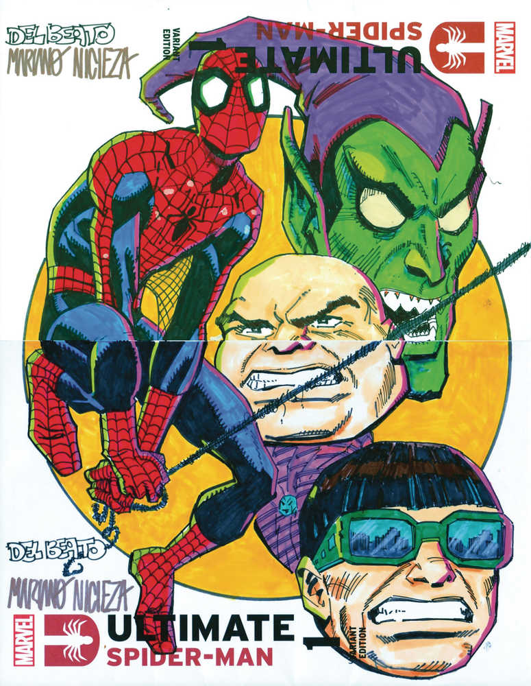 Df Marvel Cover Art Two Piece Set Nicieza & Delbeato Villains