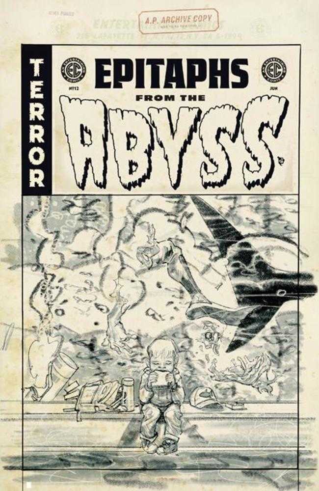 EC Epitaphs From The Abyss #12 (Of 12) Cover D Inc 1:20 Tom Fowler Black & White Artist Edition Variant