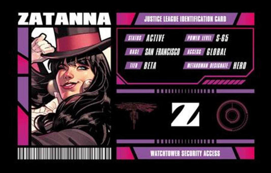 Zatanna Justice League Membership Card Bundles Of 25 (Paid)