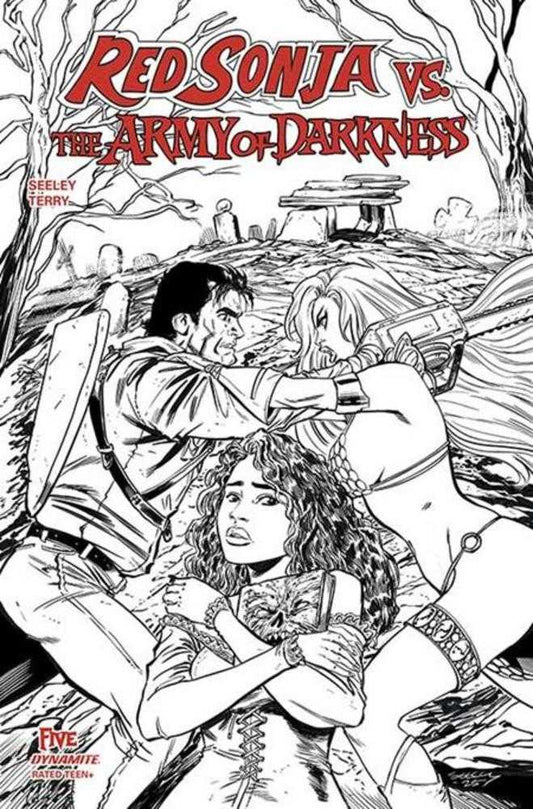 Red Sonja vs Army Of Darkness #5 Cover G 1 in 10 Inc Tim Seeley Line Art Variant