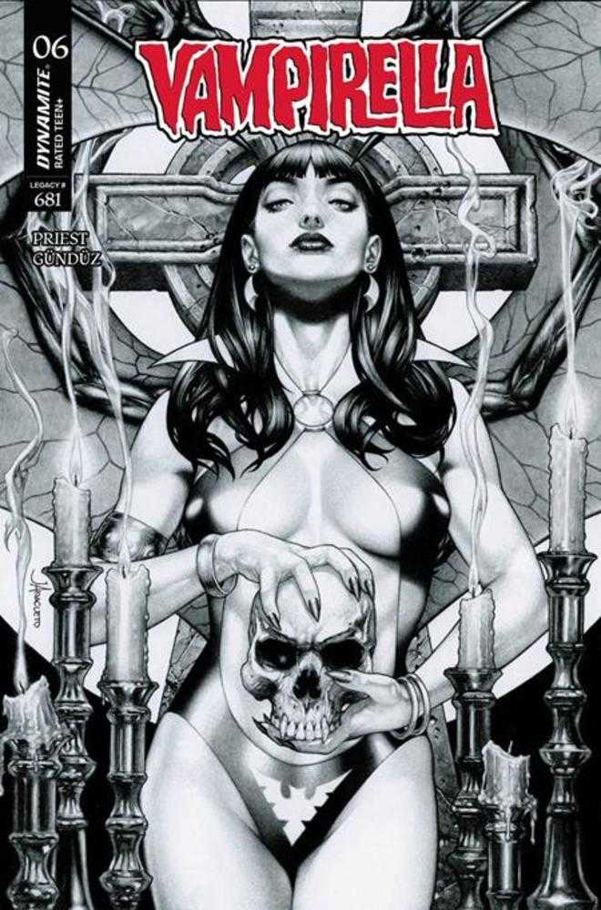 Vampirella (2025) #6 Cover J Inc 1:15 Jay Anacleto Black & White Variant