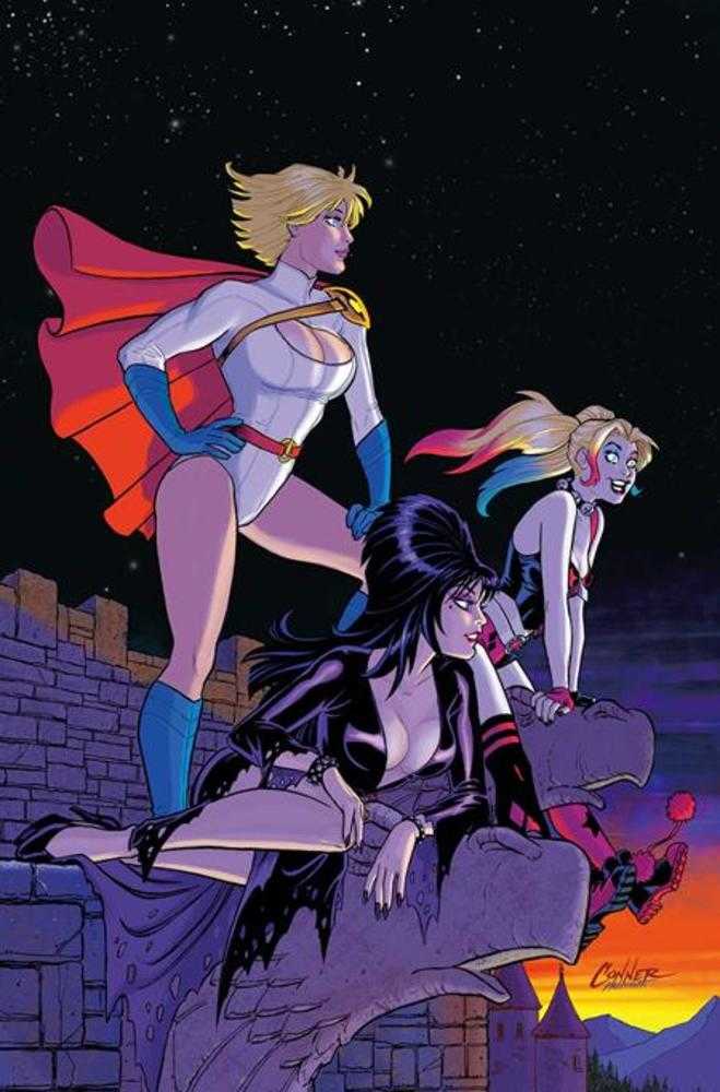 Harley Quinn X Elvira #3 Cover K Inc 1:20 Amanda Conner Night Full Art Variant
