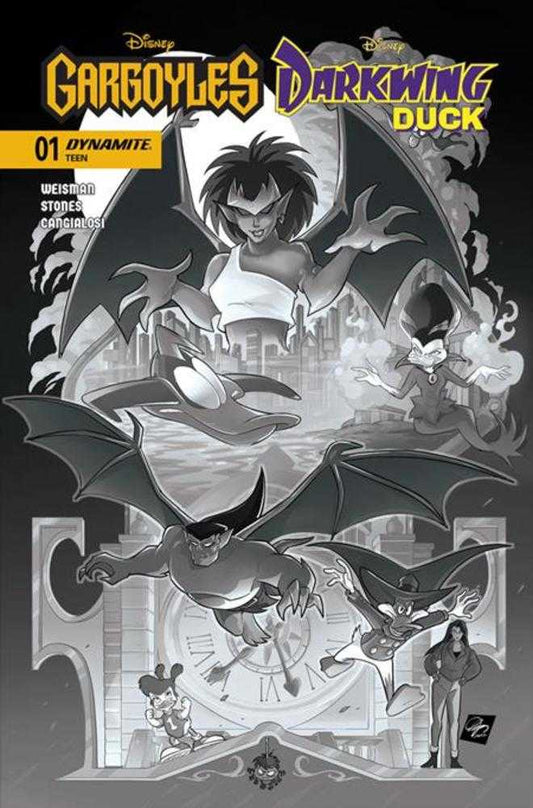 Gargoyles Darkwing Duck #1 Cover J Inc 1:15 Ciro Cangialosi Line Art Variant