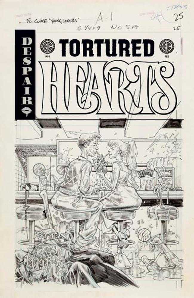 EC Tortured Hearts #1 (One Shot) Cover E Inc 1:20 Dustin Weaver Black & White Artist Edition Variant
