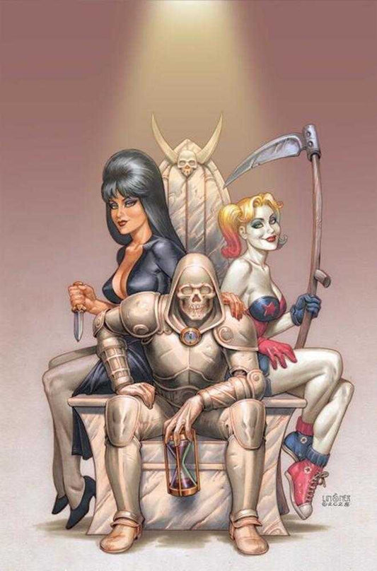 Harley Quinn X Elvira #5 Cover J Inc 1:15 Joseph Michael Linsner Full Art Variant