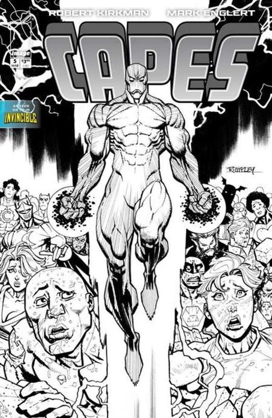 Invincible Universe Capes #5 Cover E 1 in 50 Ryan Ottley Black & White Variant