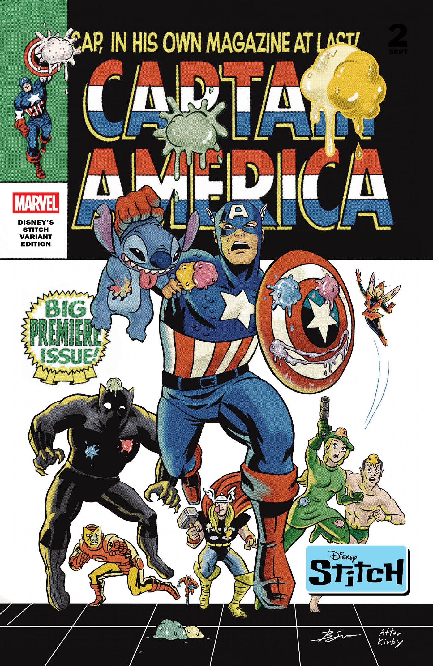 Captain America #3 (2025) Ben Su Disney Stitch Variant