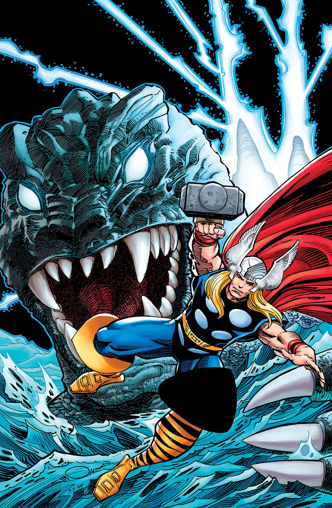 Godzilla vs. Thor #1 Walter Simonson Full Art Variant