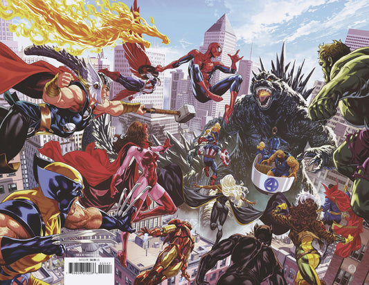 Godzilla Destroys The Marvel Universe #1 Mark Brooks Full Art Variant