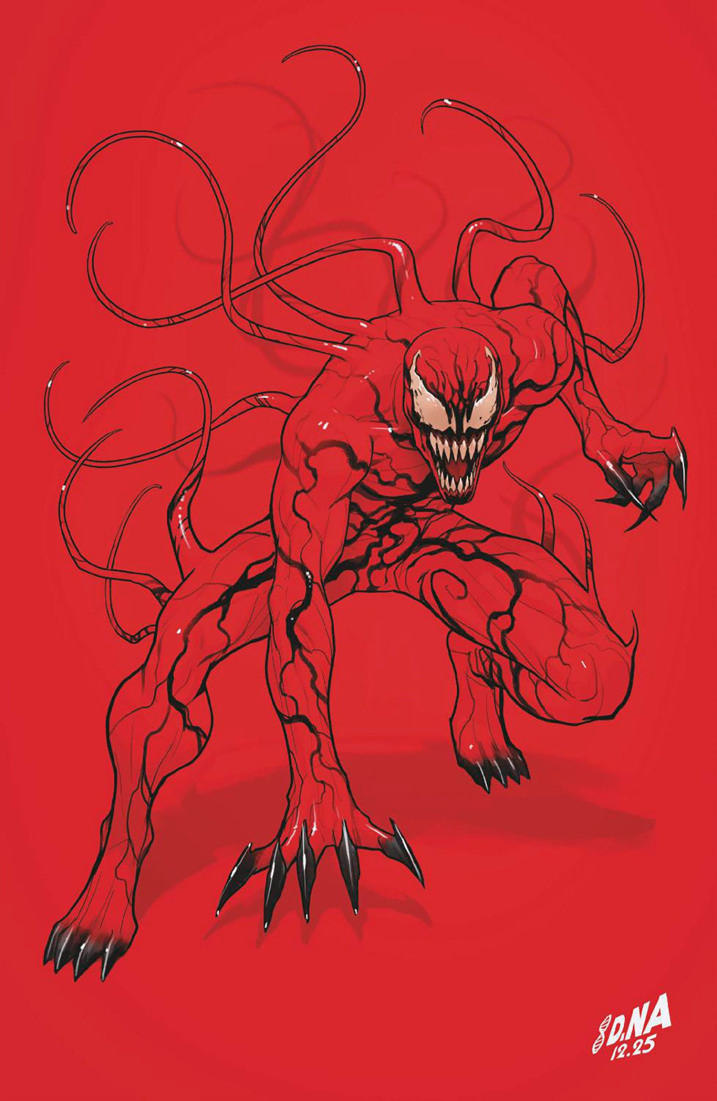 Venom #254 David Nakayama Color Block Red Full Art Variant