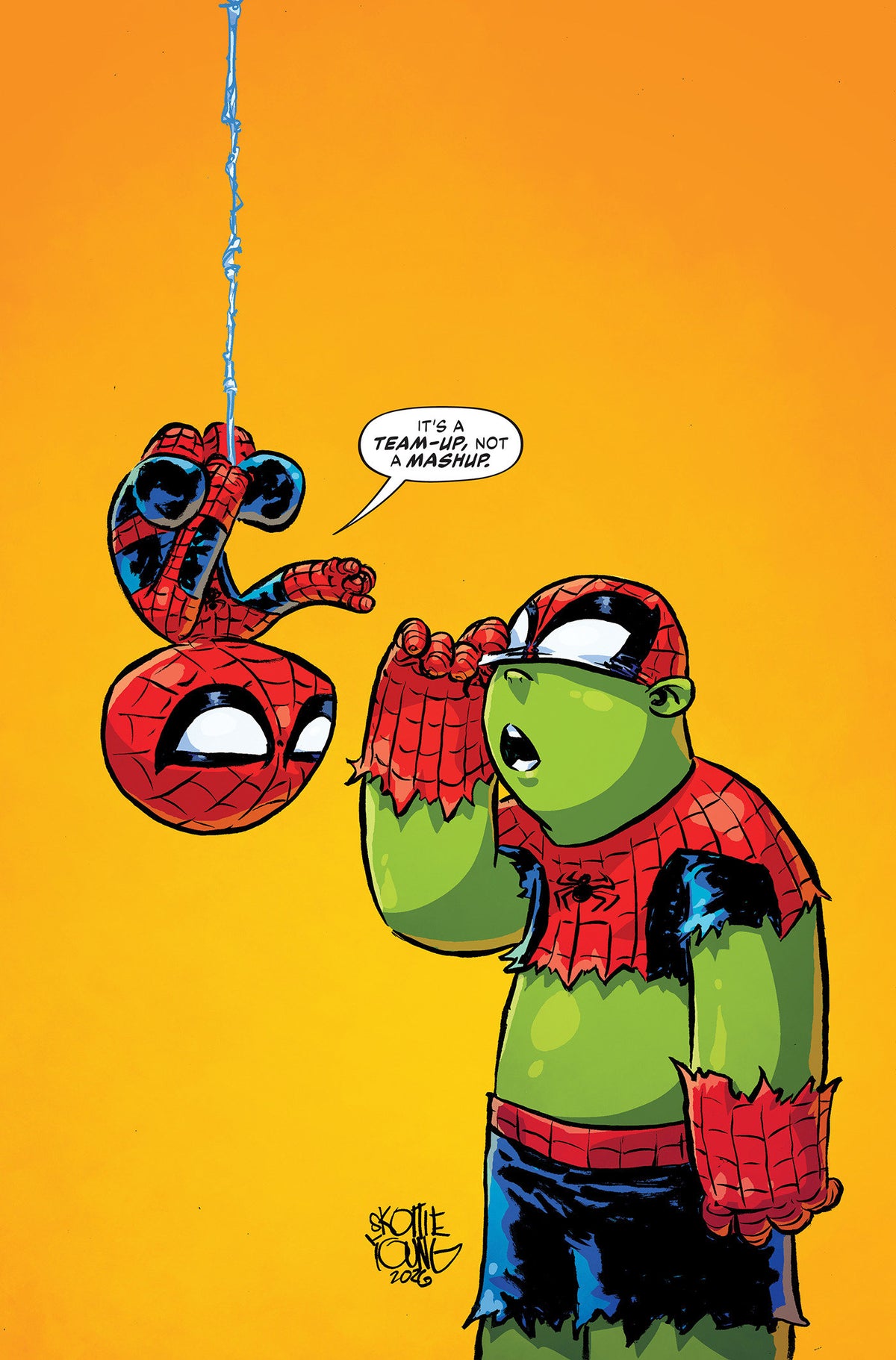 Spider-Man/Hulk: Fire And Brimstone #1 Skottie Young Ratio Virgin 2nd Printing Variant