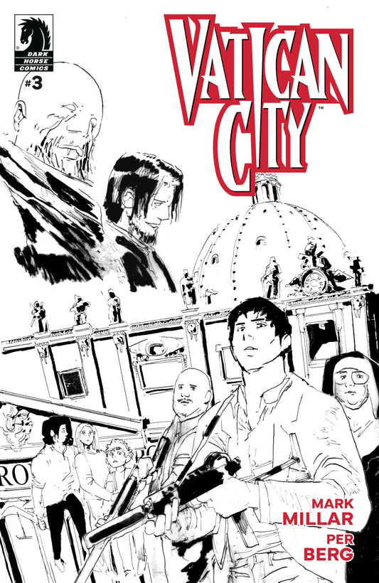 Vatican City #3 (Cover B) (Black & White) (Per Berg)
