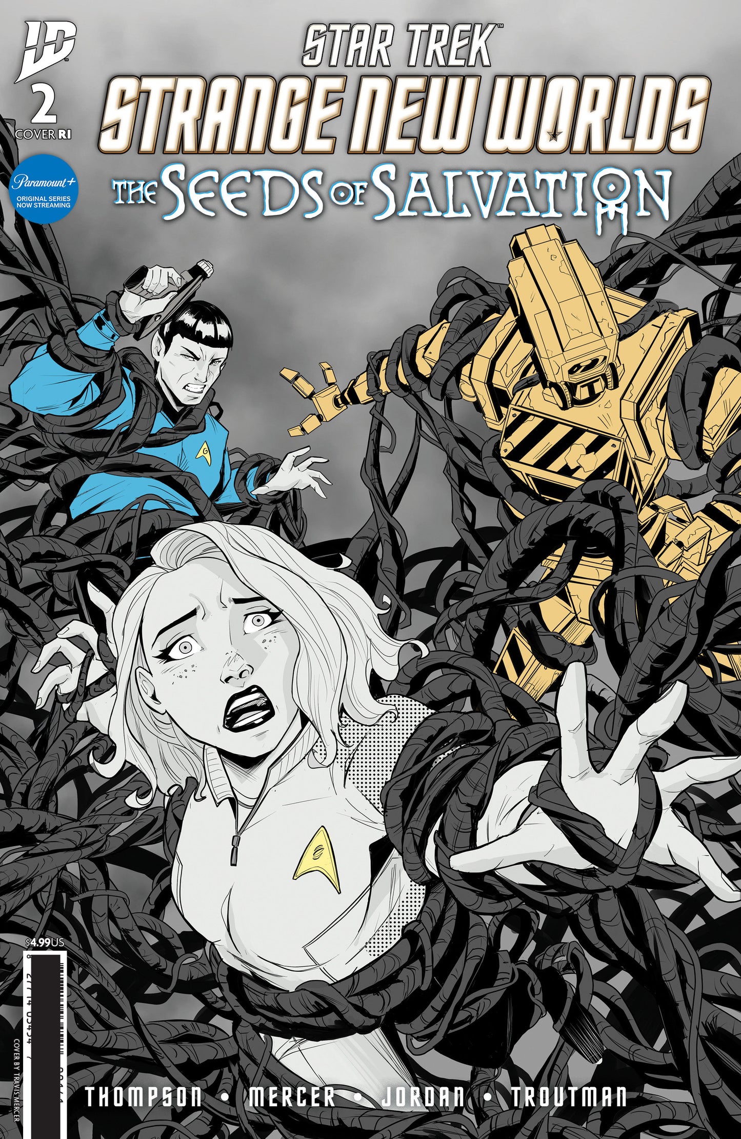 Star Trek: Strange New Worlds The Seeds Of Salvation #2 Variant Ri (10) (Mercer Black & White)