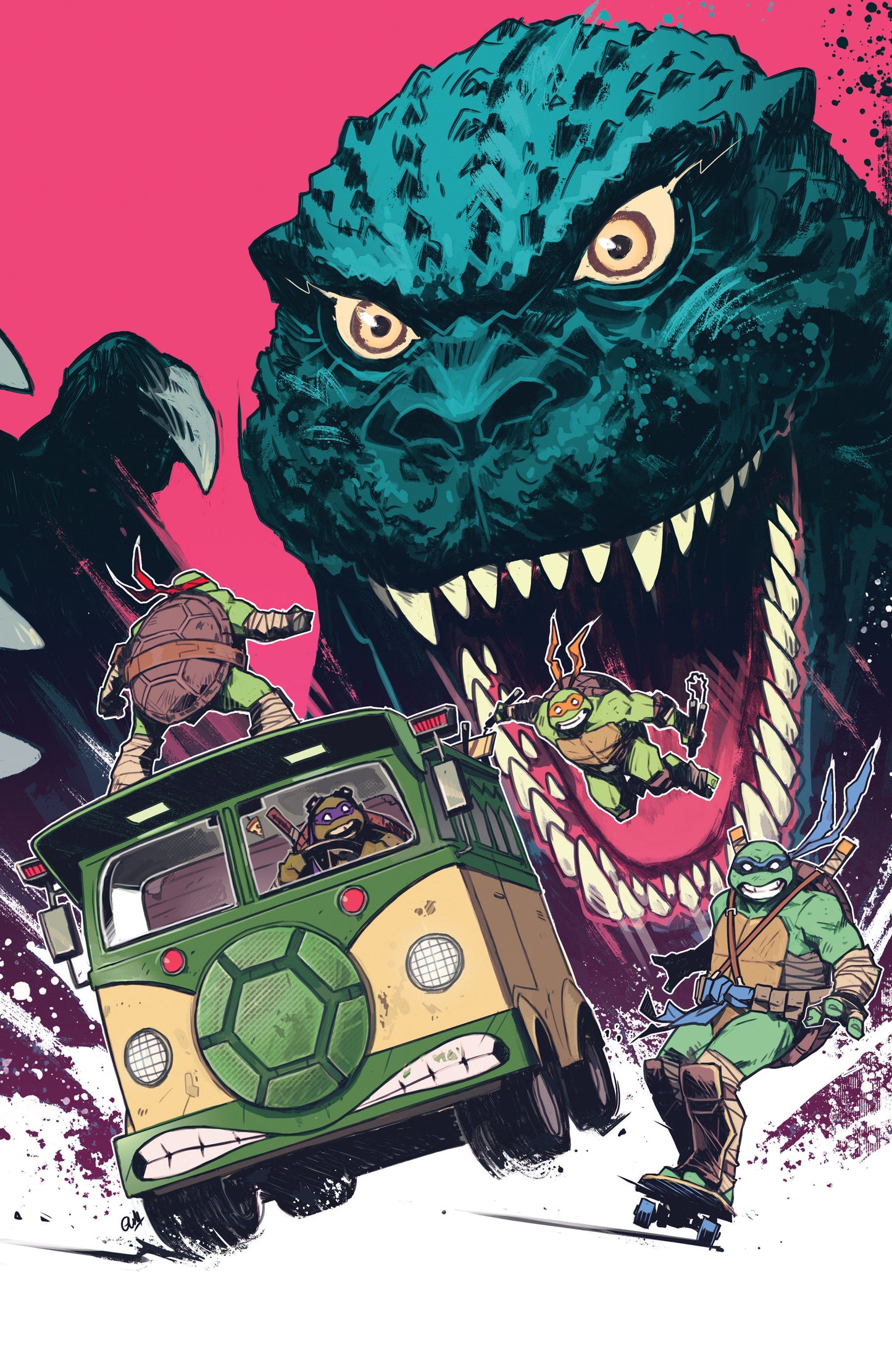 Teenage Mutant Ninja Turtles X Godzilla #3 Variant Ri (25) (Wijngaard Full Art)