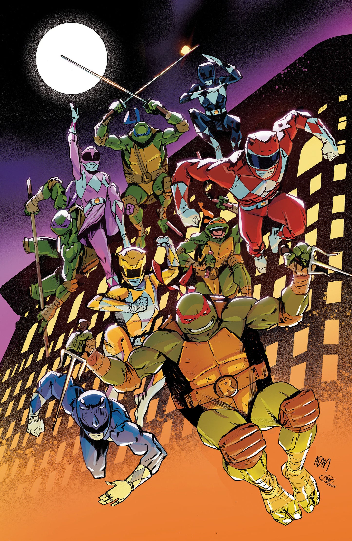 Mighty Morphin Power Rangers/Teenage Mutant Ninja Turtles III #3 F 1 in 25 Variant Edition (Full Art, Gorham)