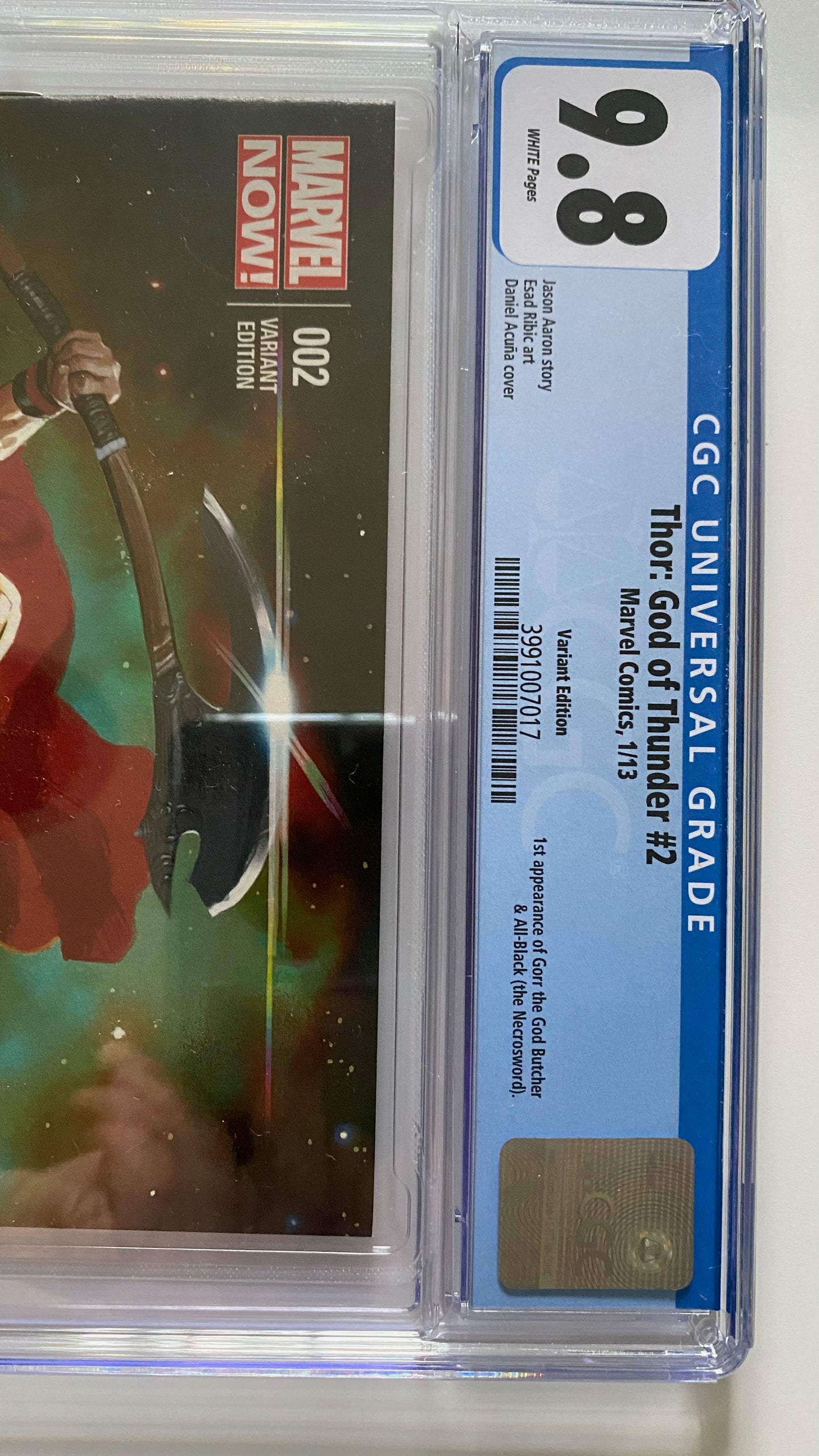 Thor : God of Thunder #2 CGC 9.8 - 1:50 Ratio Variant