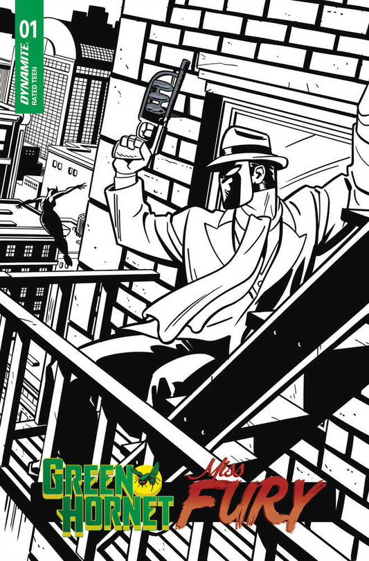 Green Hornet Miss Fury #1 Cover J 10 Copy Variant Edition Edgar Line Art