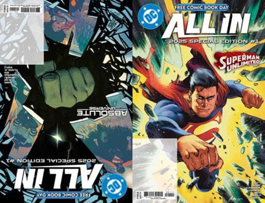 Free Comic Book Day 2025 - Bundle Of 25 - DC All In Absolute Universe 2025 Free Comic Book Day Special Edition