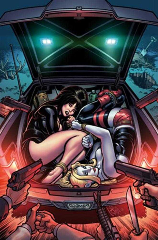 Harley Quinn X Elvira #2 Cover R 1 in 25 Chad Hardin Full Art Variant