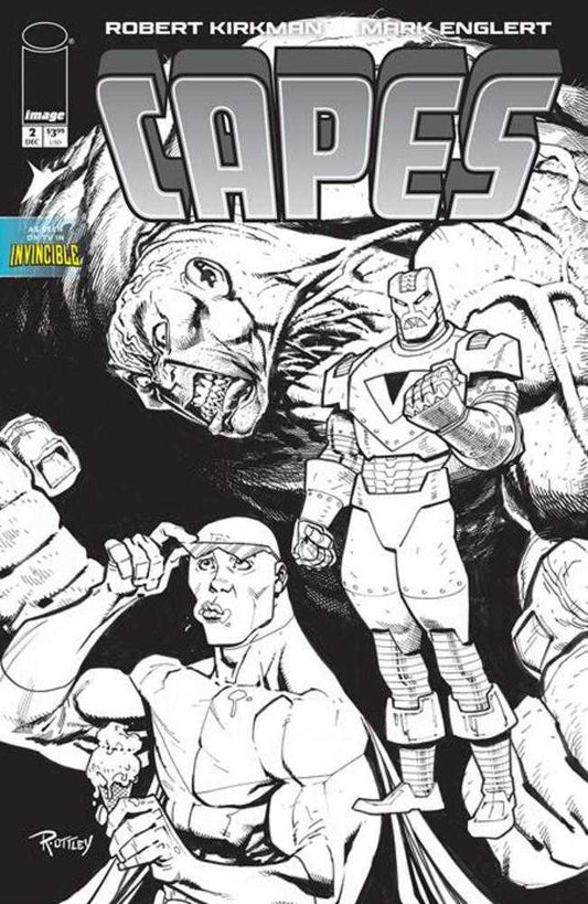 Invincible Universe Capes #2 Cover E 1 in 50 Ryan Ottley Black & White Variant