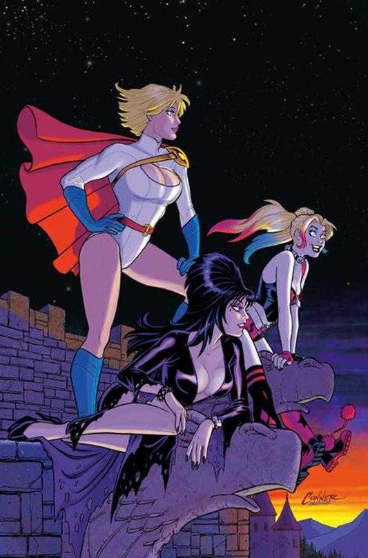 Harley Quinn X Elvira #3 Cover K Inc 1:20 Amanda Conner Night Full Art Variant