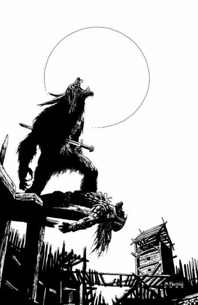 Viking Moon #2 (Of 5) Cover D 1 in 25 Marcelo Frusin Black & White Variant
