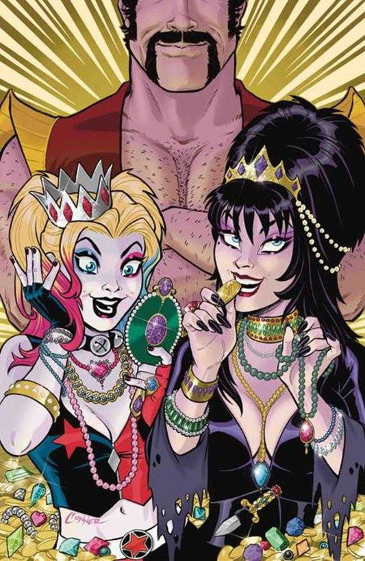 Harley Quinn X Elvira #5 Cover L Inc 1:20 Amanda Conner Jewels Full Art Variant