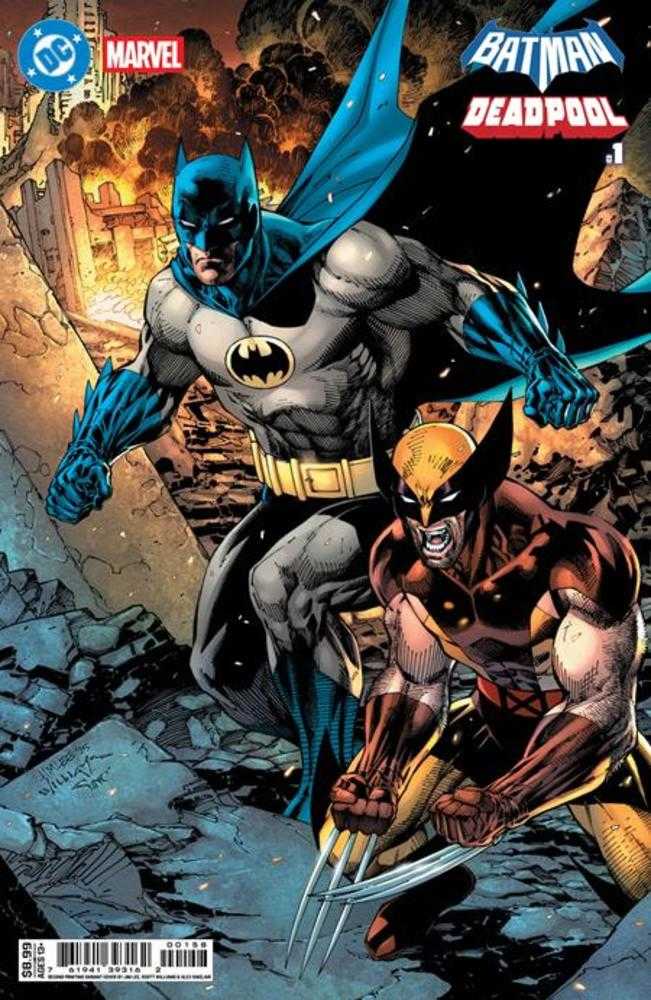 DC Marvel Batman Deadpool #1 (One Shot) 2nd Print Cover B Jim Lee & Scott Williams Card Stock Variant