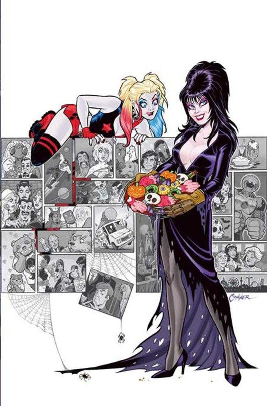 Harley Quinn X Elvira #6 Cover L Inc 1:20 Amanda Conner Cookies Full Art Variant