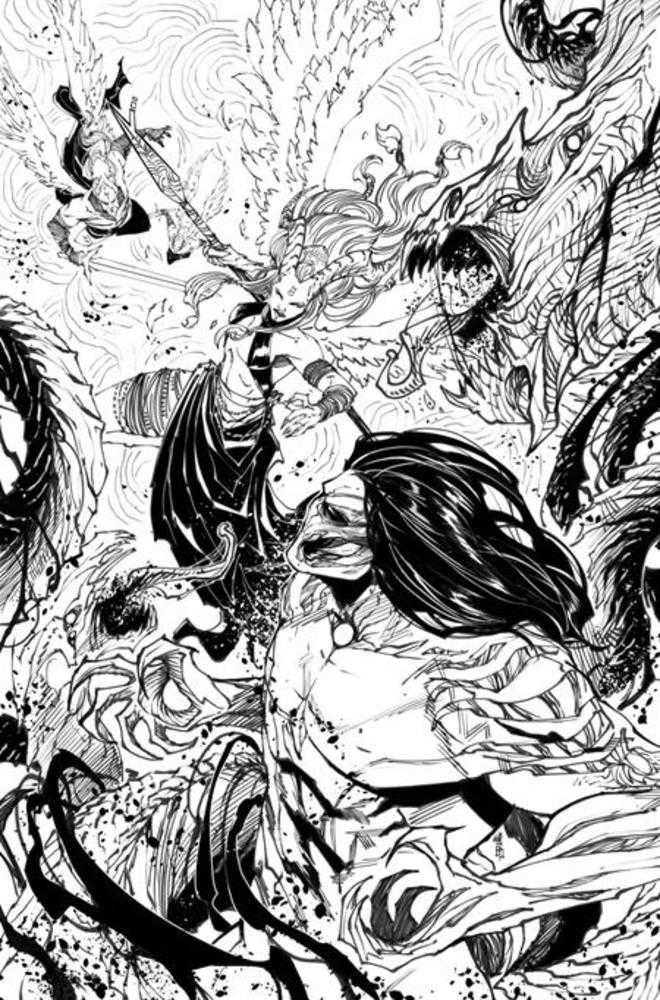Darkness vs Angelus (One Shot) Cover D 1 in 25 Giuseppe Cafaro Black & White Variant