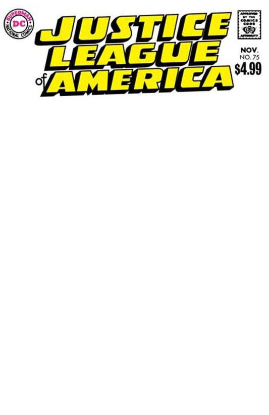 Justice League Of America #75 Facsimile Edition Cover B Blank Card Stock Variant
