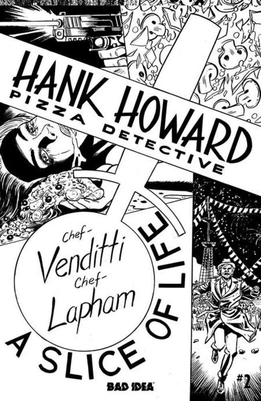Hank Howard Pizza Detective A Slice Of Life #2 (Of 2) Cover D Inc 1:20 David Lapham Bw Variant
