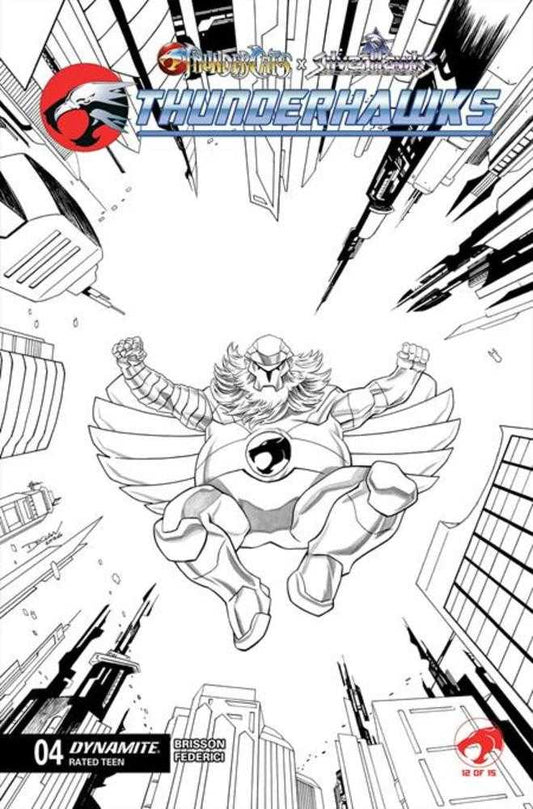 Thundercats X Silverhawks Thunderhawks #4 Cover K Declan Shalvey Line Art Variant