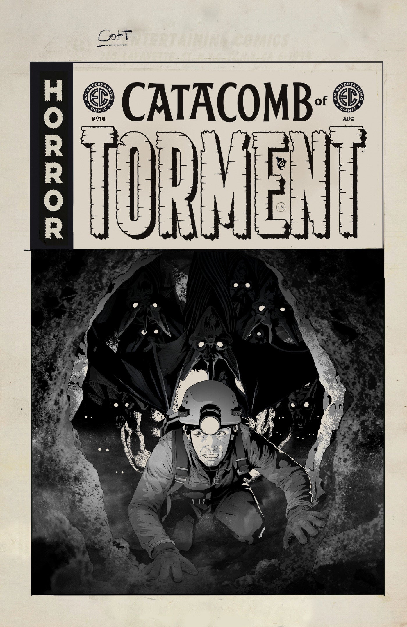 EC Catacomb Of Torment #14 Cover D Inc 1:20 Danny Luckert Black & White Artist Edition Variant