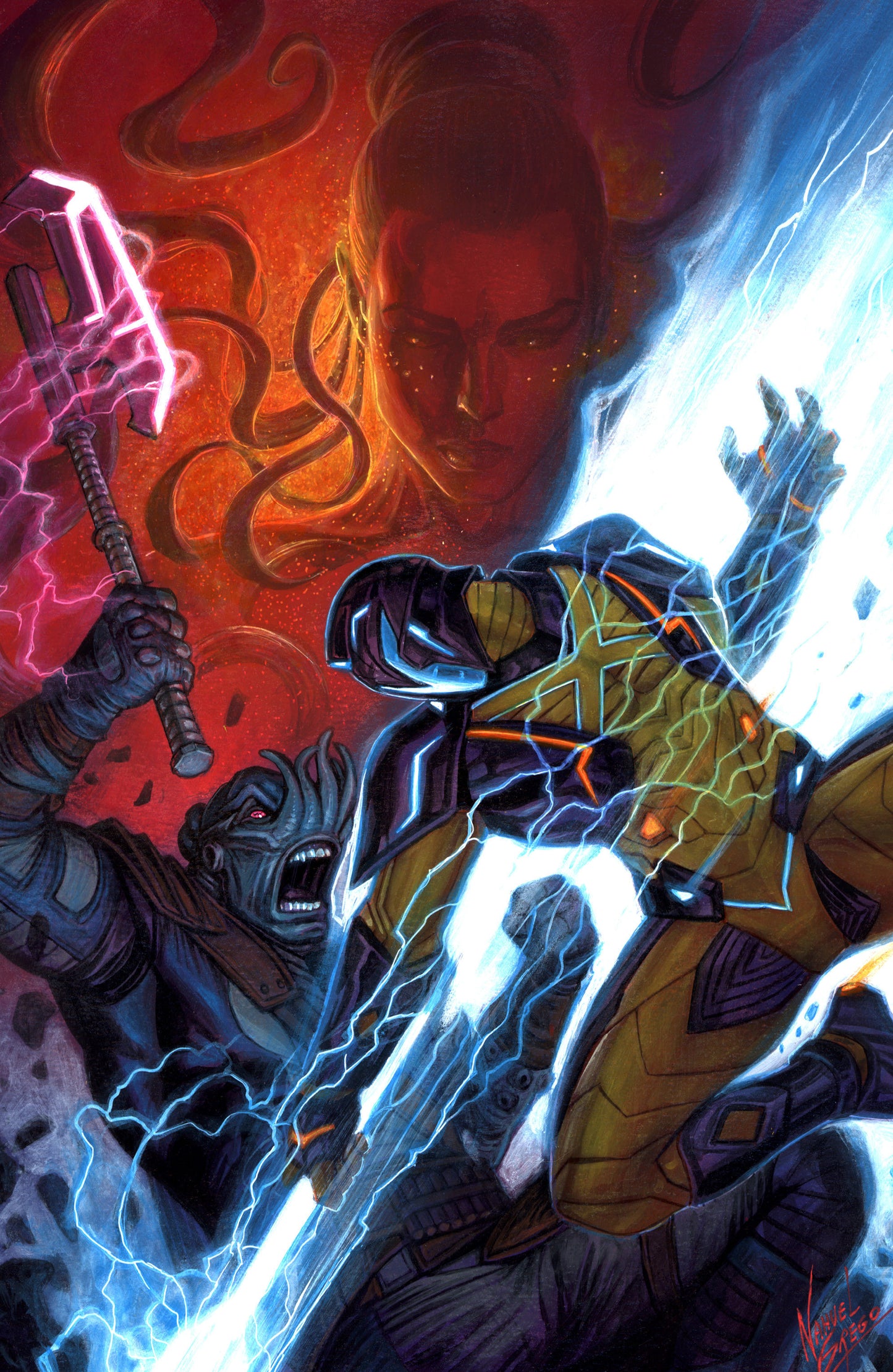 Valiant Beyond: The X O Manowar #7  The God Hunt #3 Variant C (Grego Full Art)