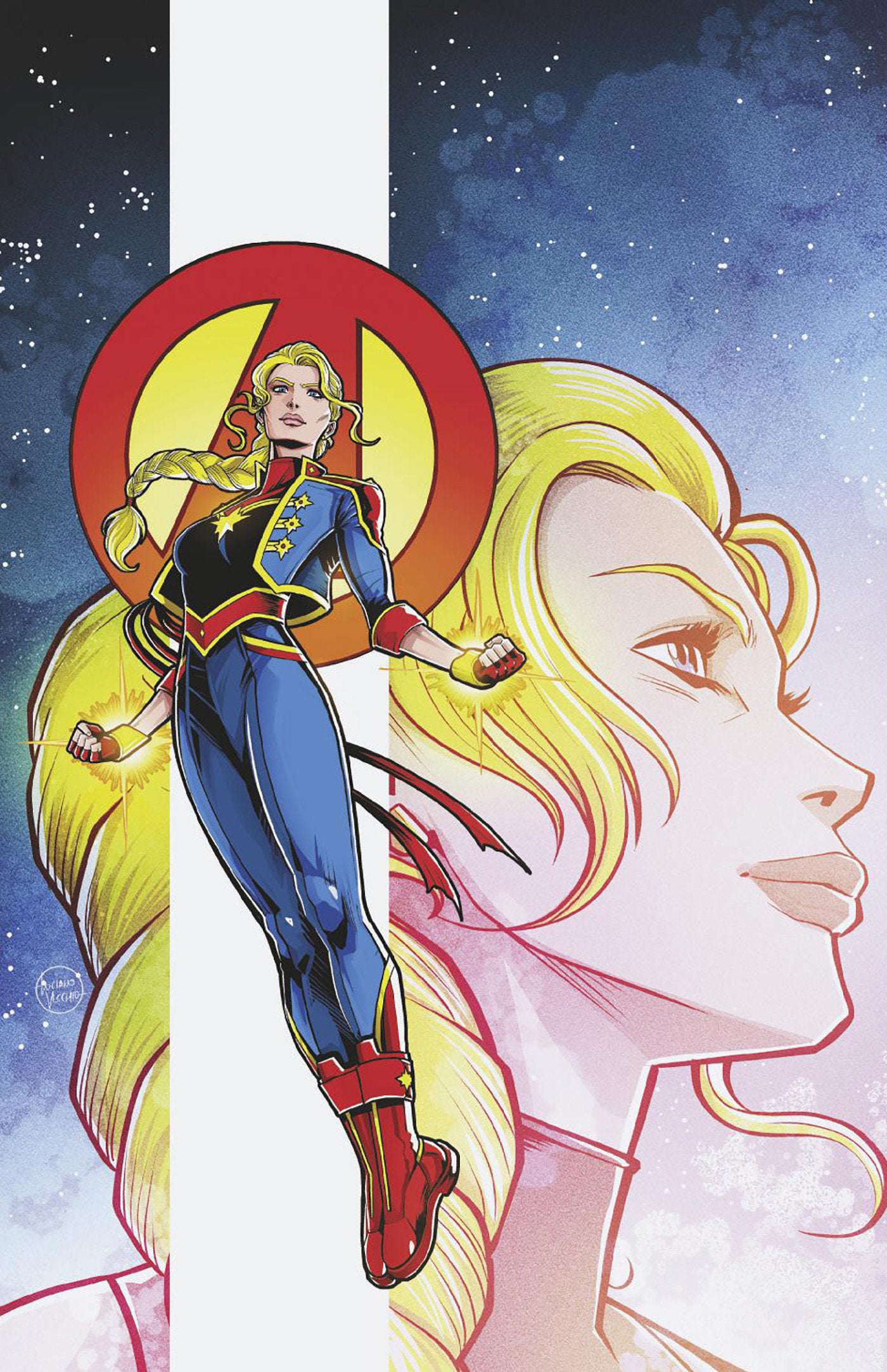 Avengers #25 Luciano Vecchio Captain Marvel Full Art Variant [Doom]