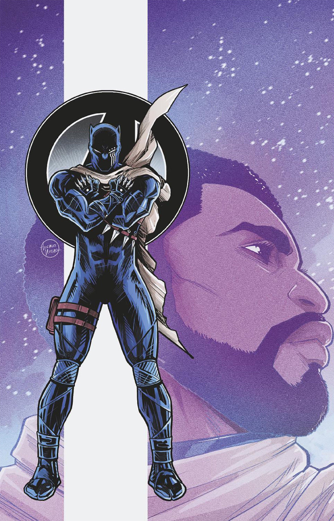 Avengers #28 Luciano Vecchio Black Panther Full Art Variant [Doom]