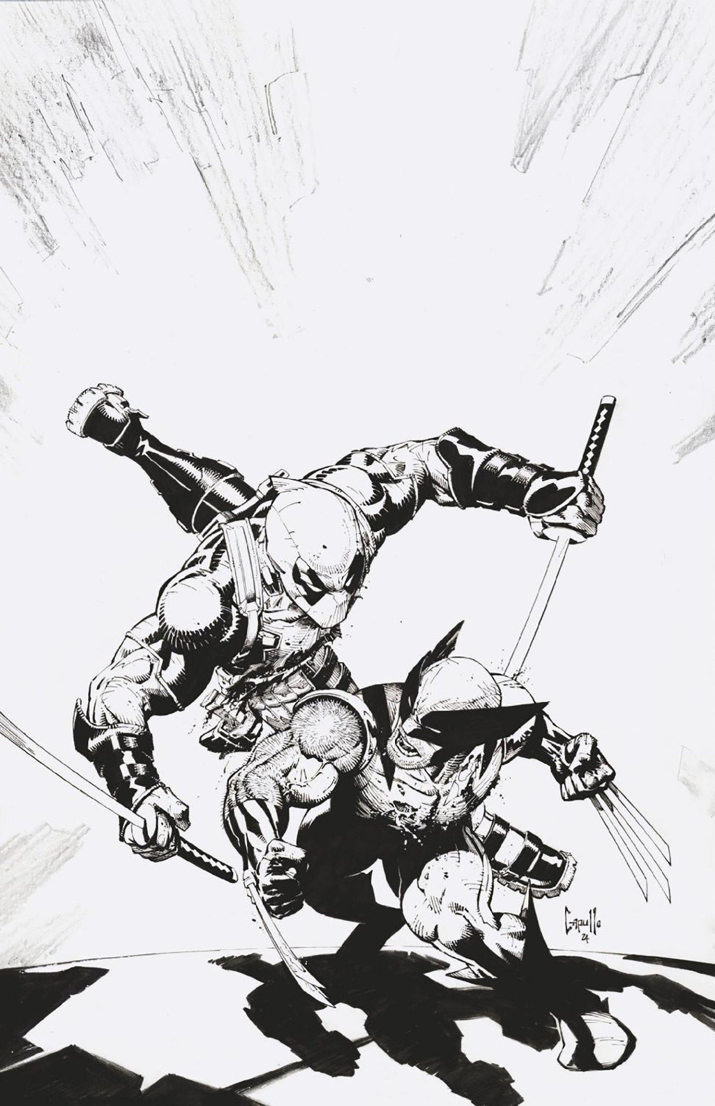 Deadpool/Wolverine #1 Greg Capullo Ratio Virgin 2nd Print Variant