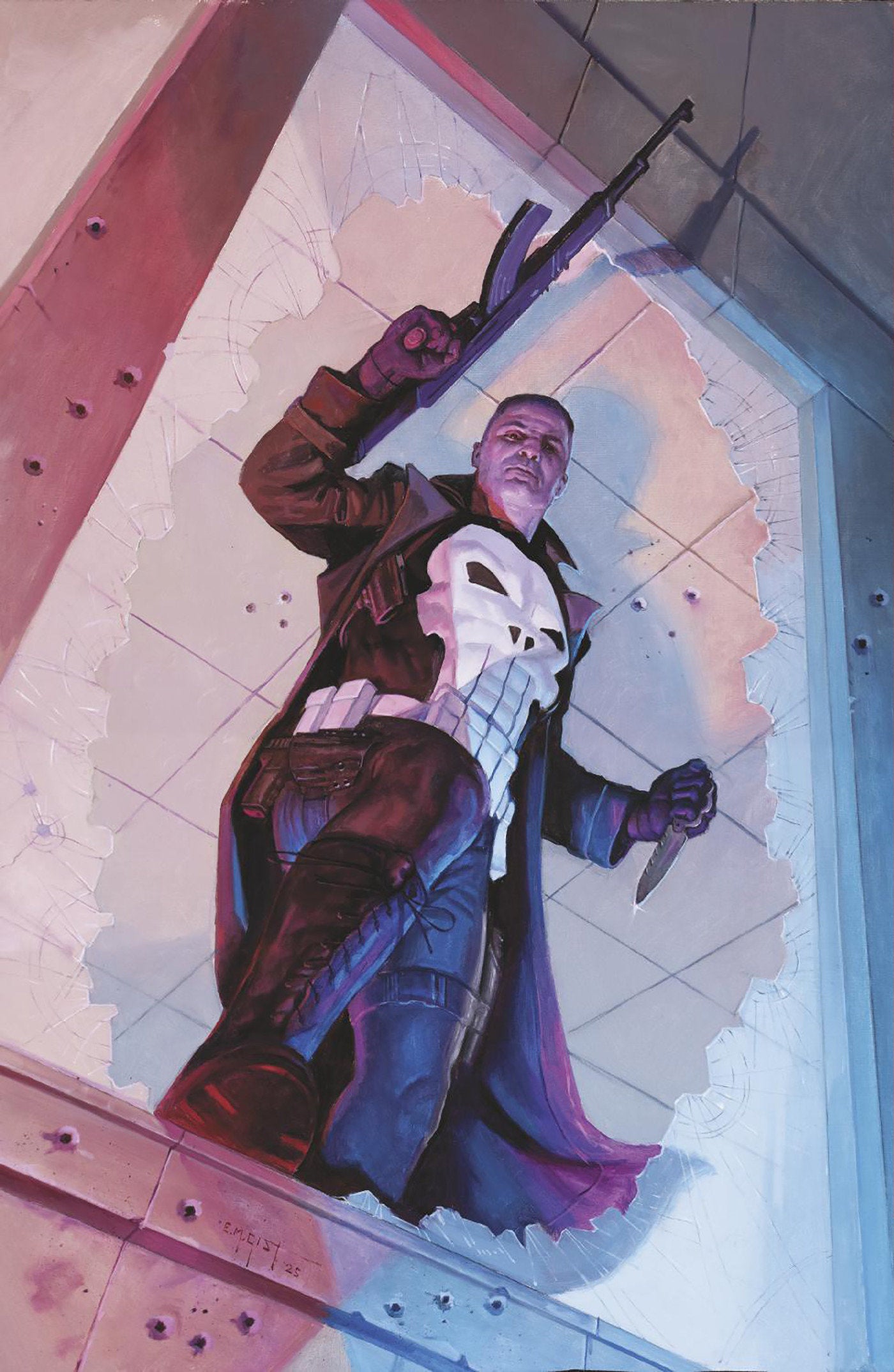 Punisher: Red Band #1 E.M. Gist Ratio Virgin 2 Nd Printing Variant [Polybagged]