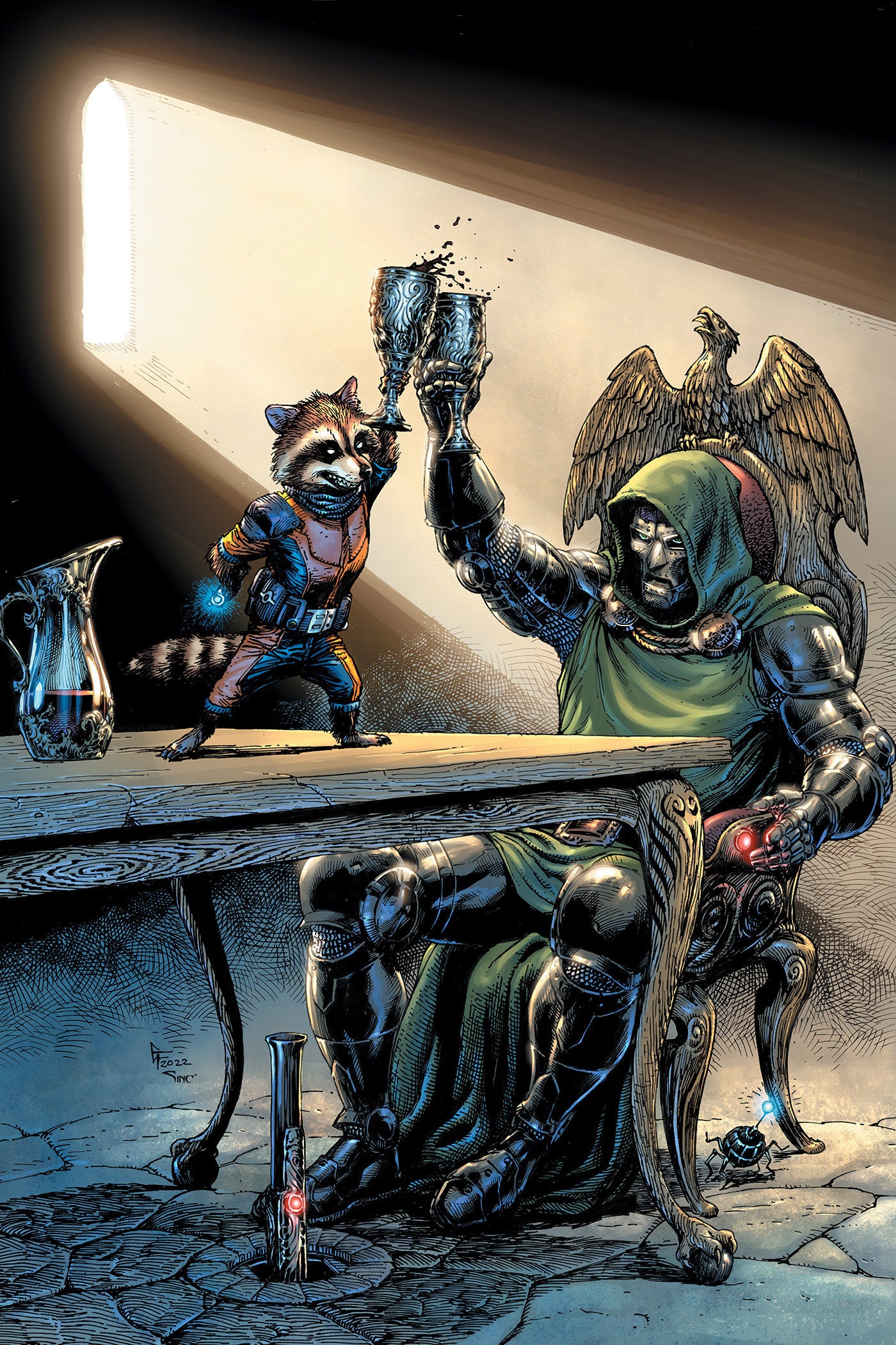 Doctor Doom & Rocket Raccoon #1 Gary Frank Full Art Variant