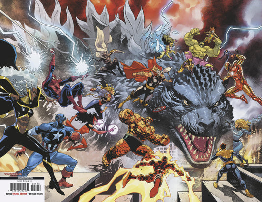Godzilla vs. Fantastic Four #1 Leinil Yu Wraparound Ratio Virgin 2nd Print Variant