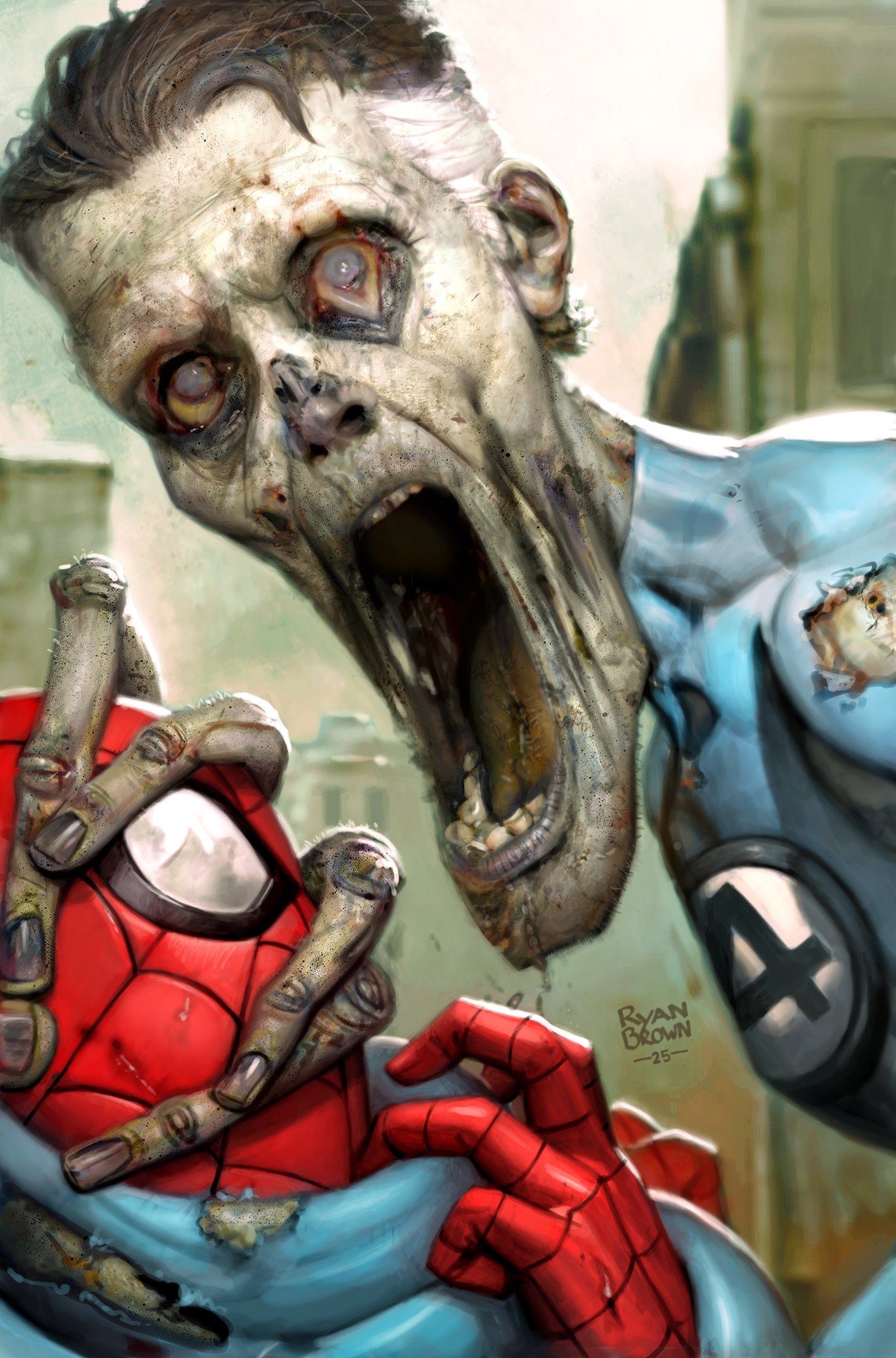 Marvel Zombies: Red Band #1 Ryan Brown Ratio Virgin 2 Nd Printing Variant [Polybagged]