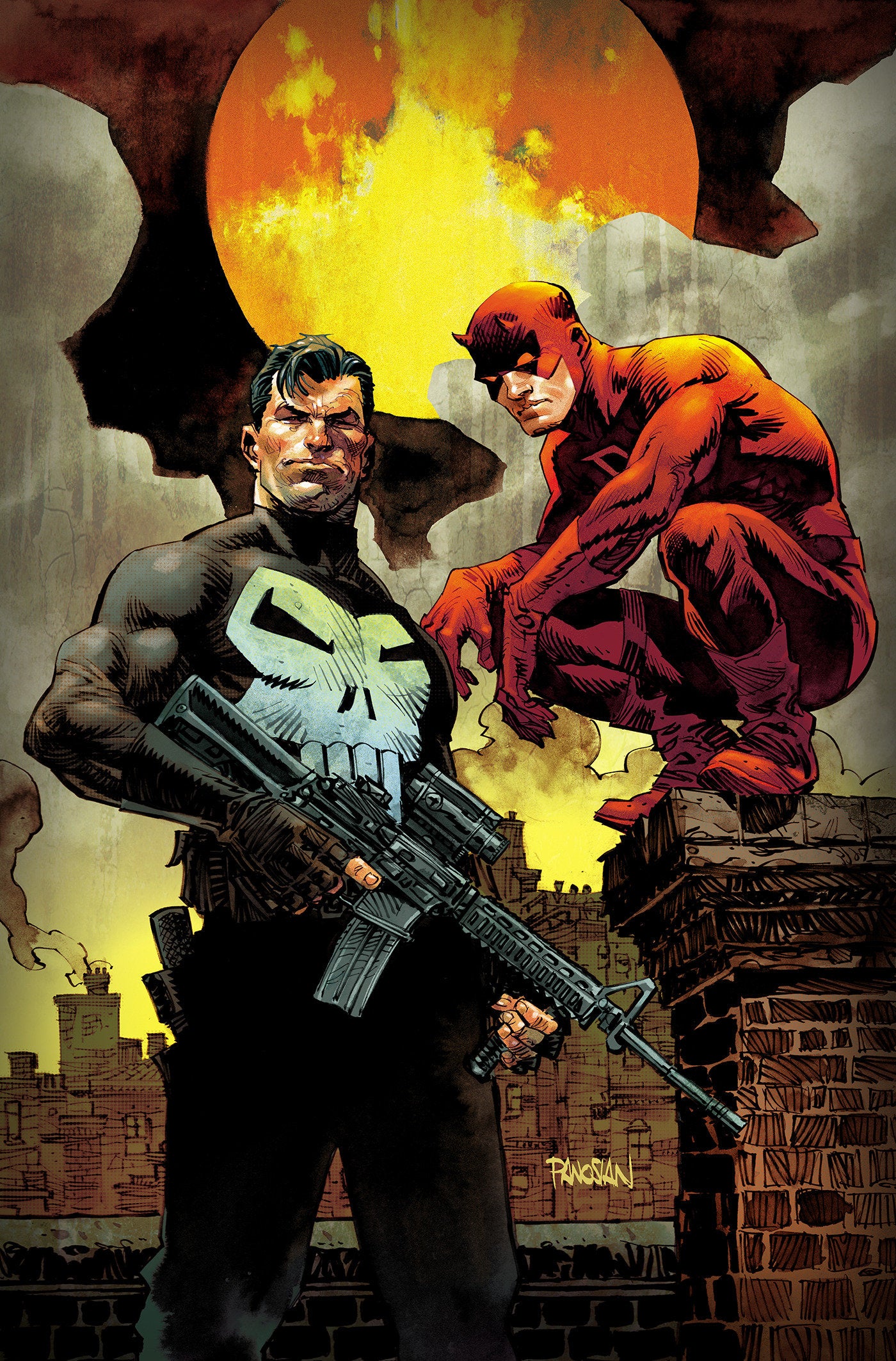 Daredevil/Punisher: The Devil's Trigger #1 Dan Panosian Ratio Virgin 2nd Printing Variant
