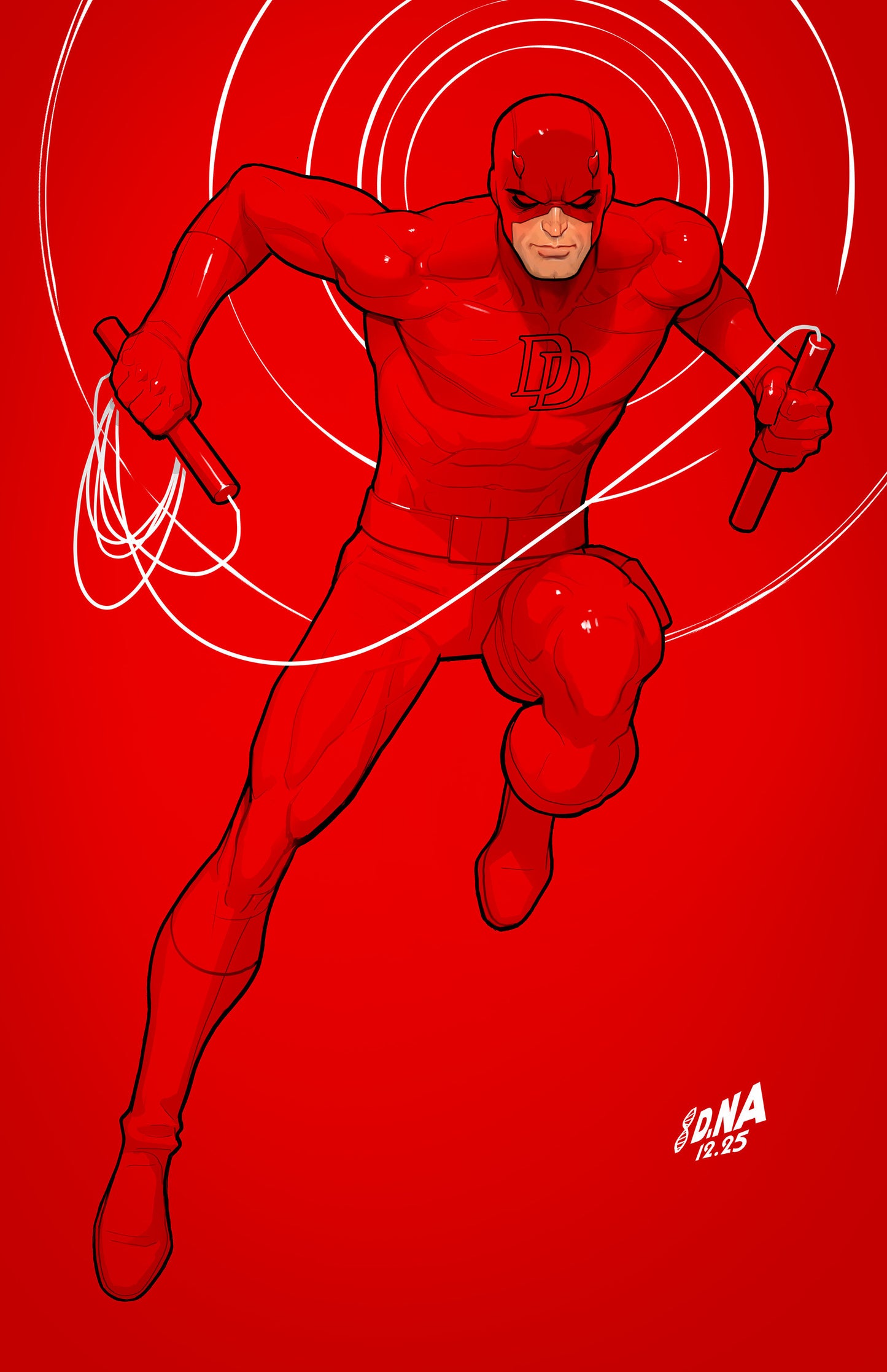 Daredevil/Punisher: The Devil's Trigger #4 David Nakayama Color Block Red Full Art Variant