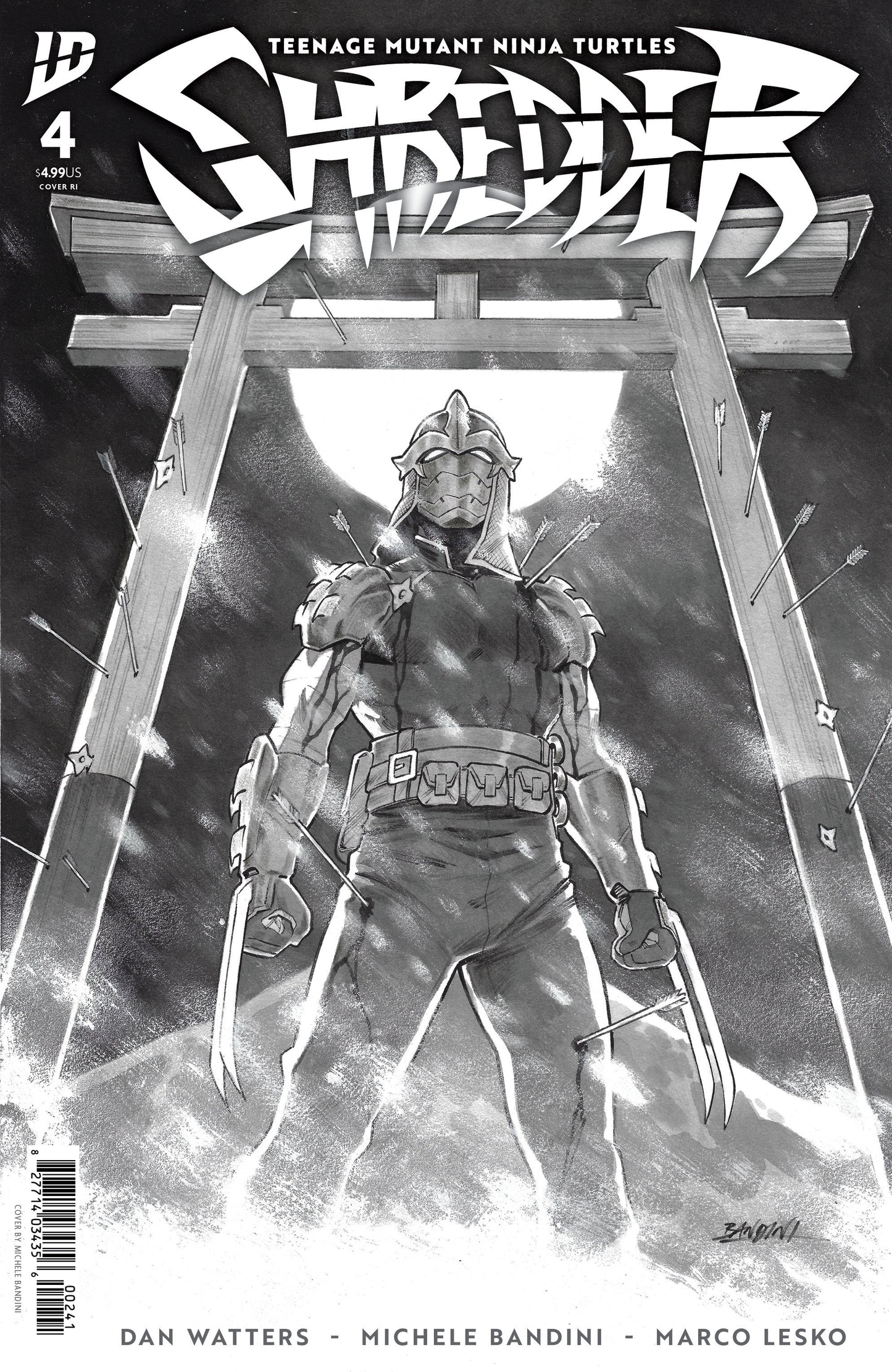 Teenage Mutant Ninja Turtles: Shredder #4 Variant Ri (10) (Bandini Black & White)