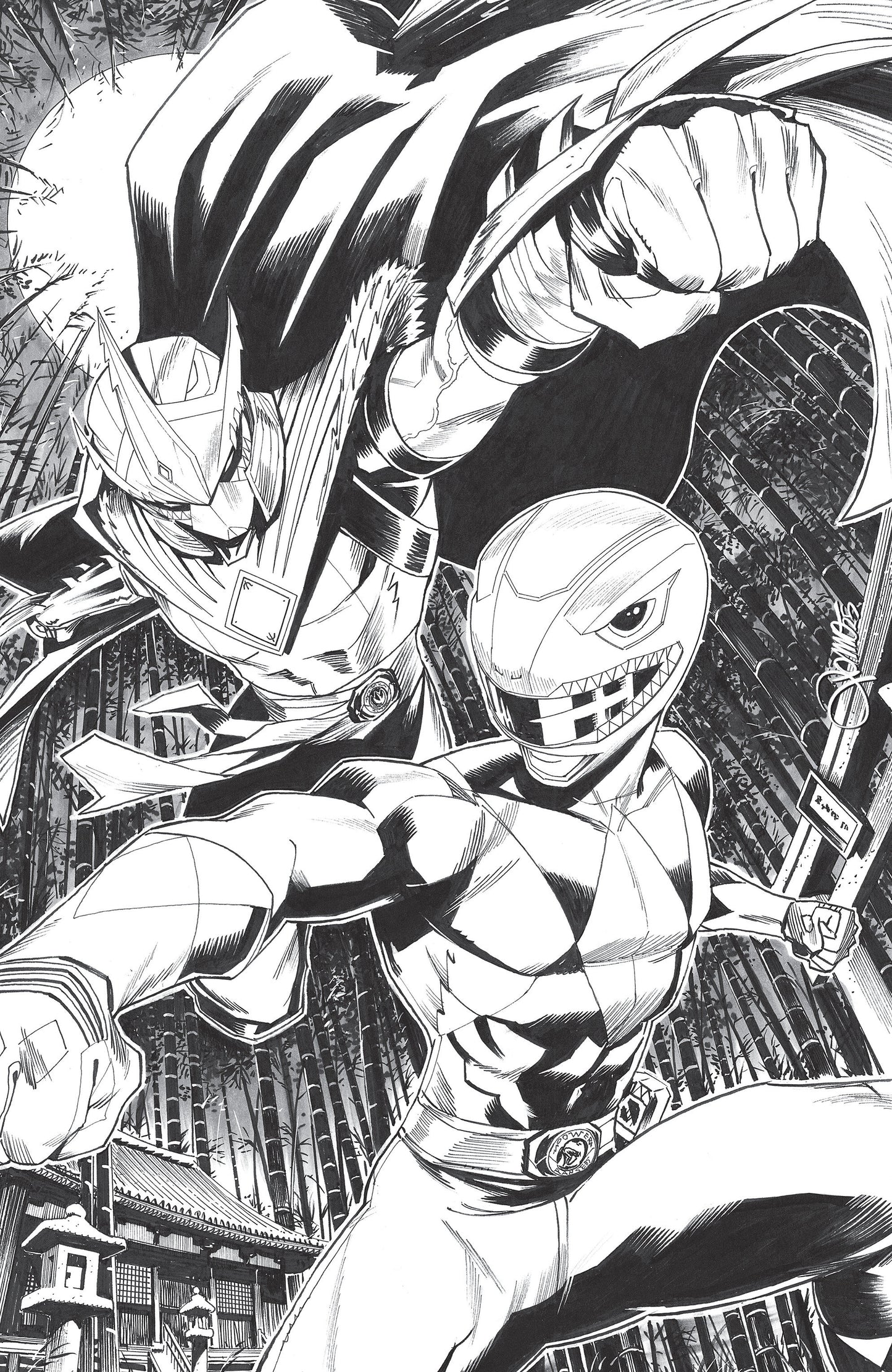 Mighty Morphin Power Rangers/Teenage Mutant Ninja Turtles III #2 E 1 in 10 Variant Edition (Full Art, Zonno)