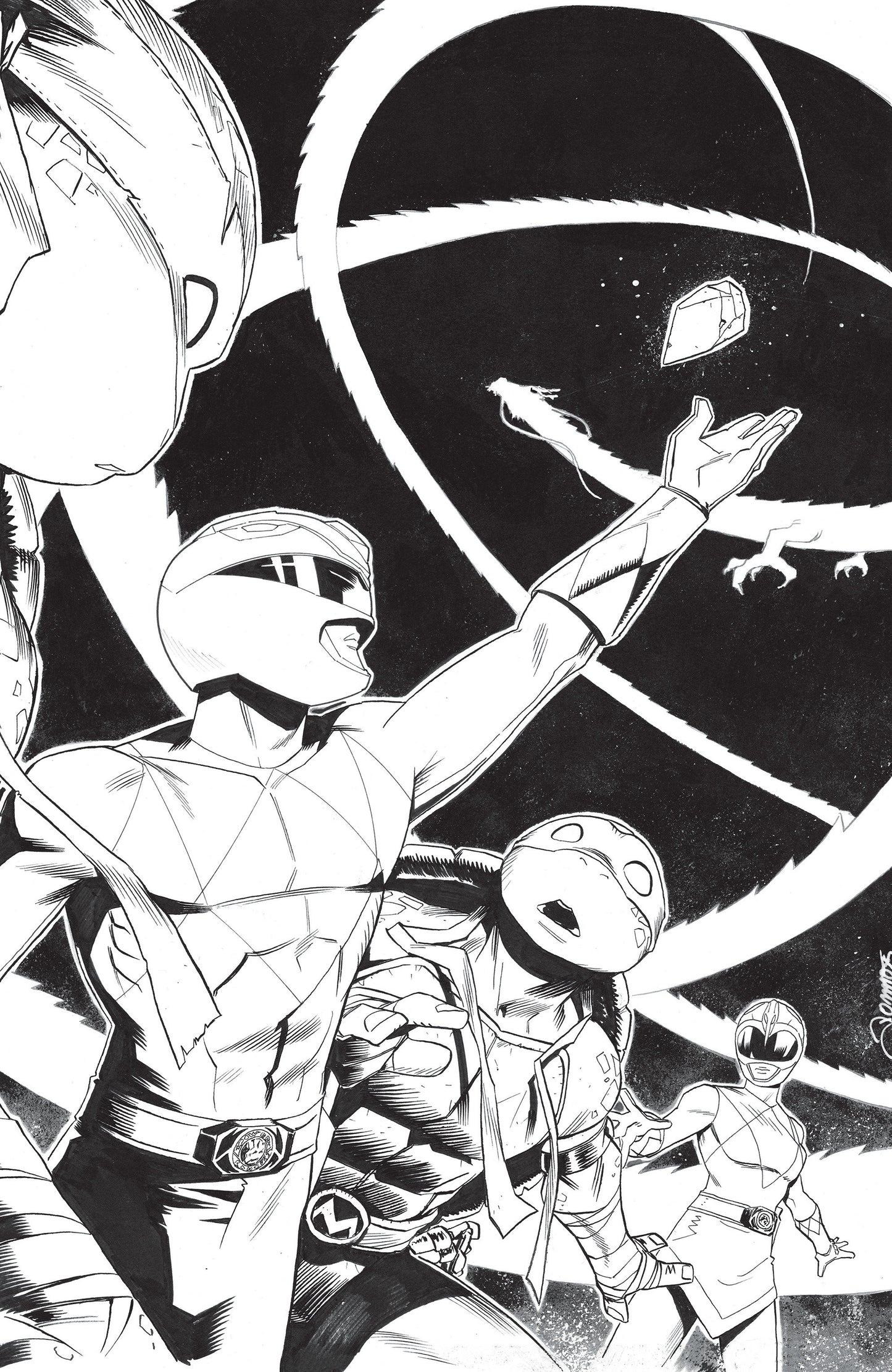 Mighty Morphin Power Rangers/Teenage Mutant Ninja Turtles III #4 E 1 in 10 Variant Edition (Full Art, Zonno)