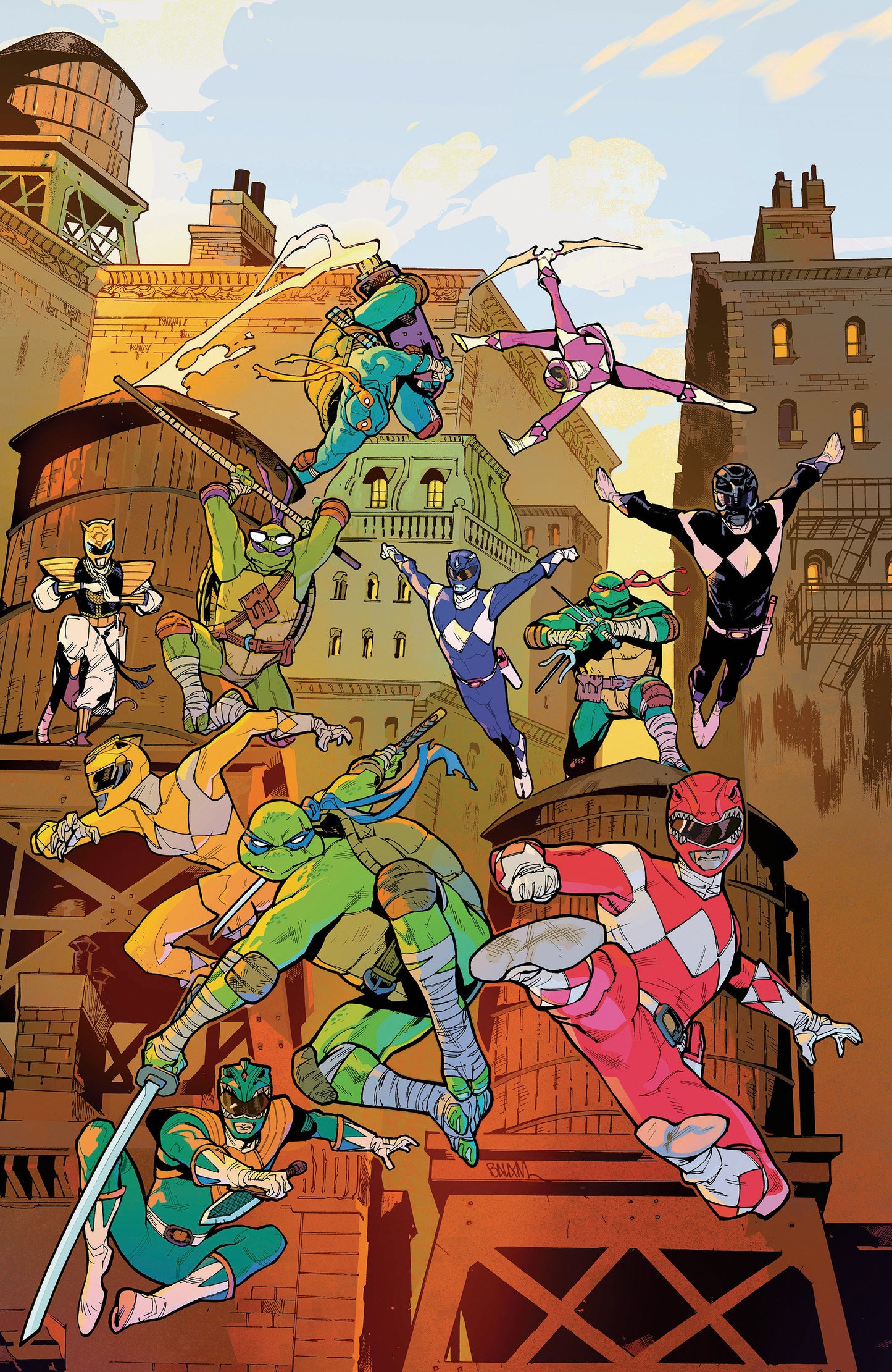Mighty Morphin Power Rangers/Teenage Mutant Ninja Turtles III #5 F 1 in 25 Variant Edition (Full Art, Balam)