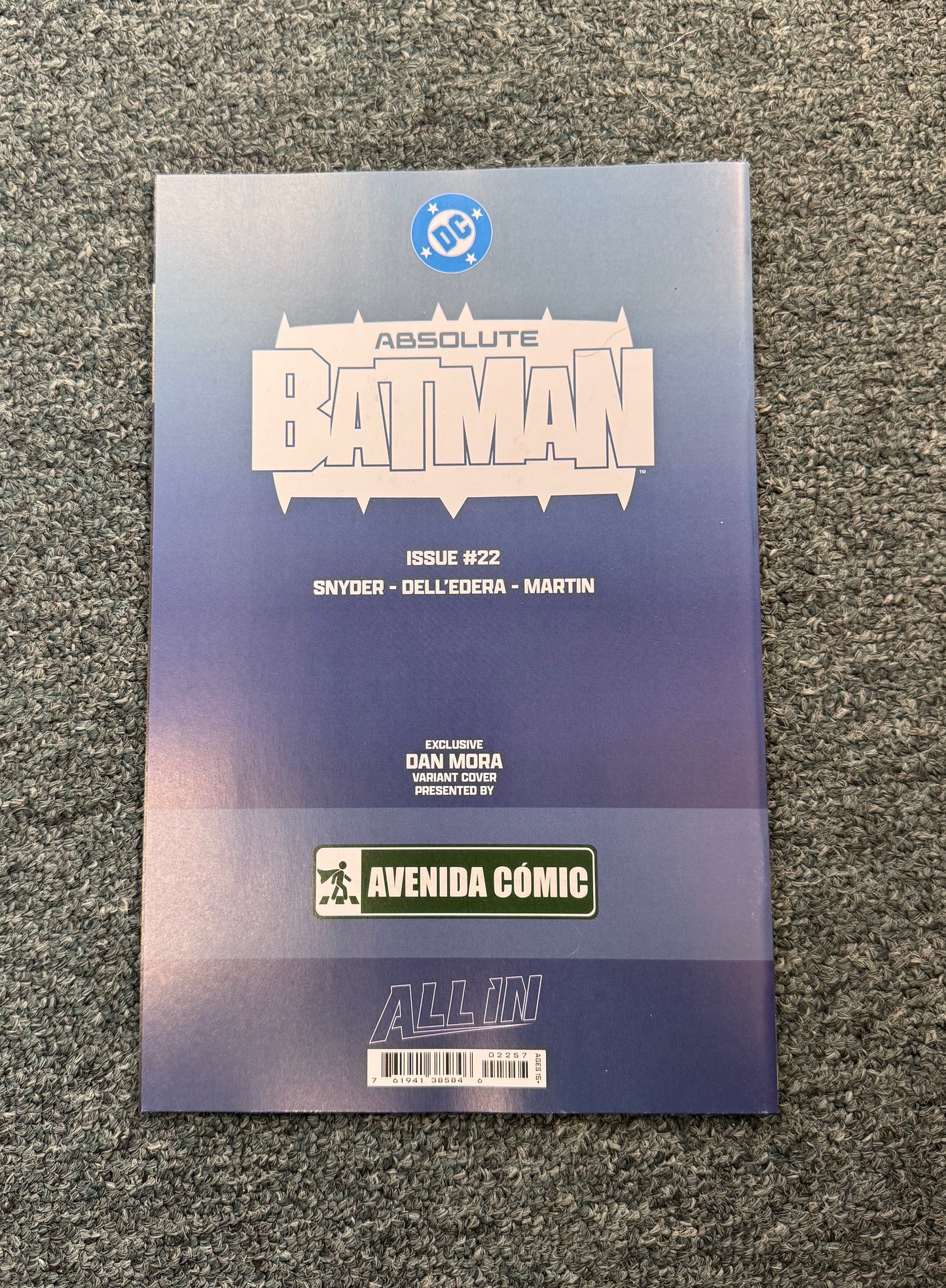 Absolute Batman #22 Avenida Cómic Dan Mora Signed Exclusive w/ COA