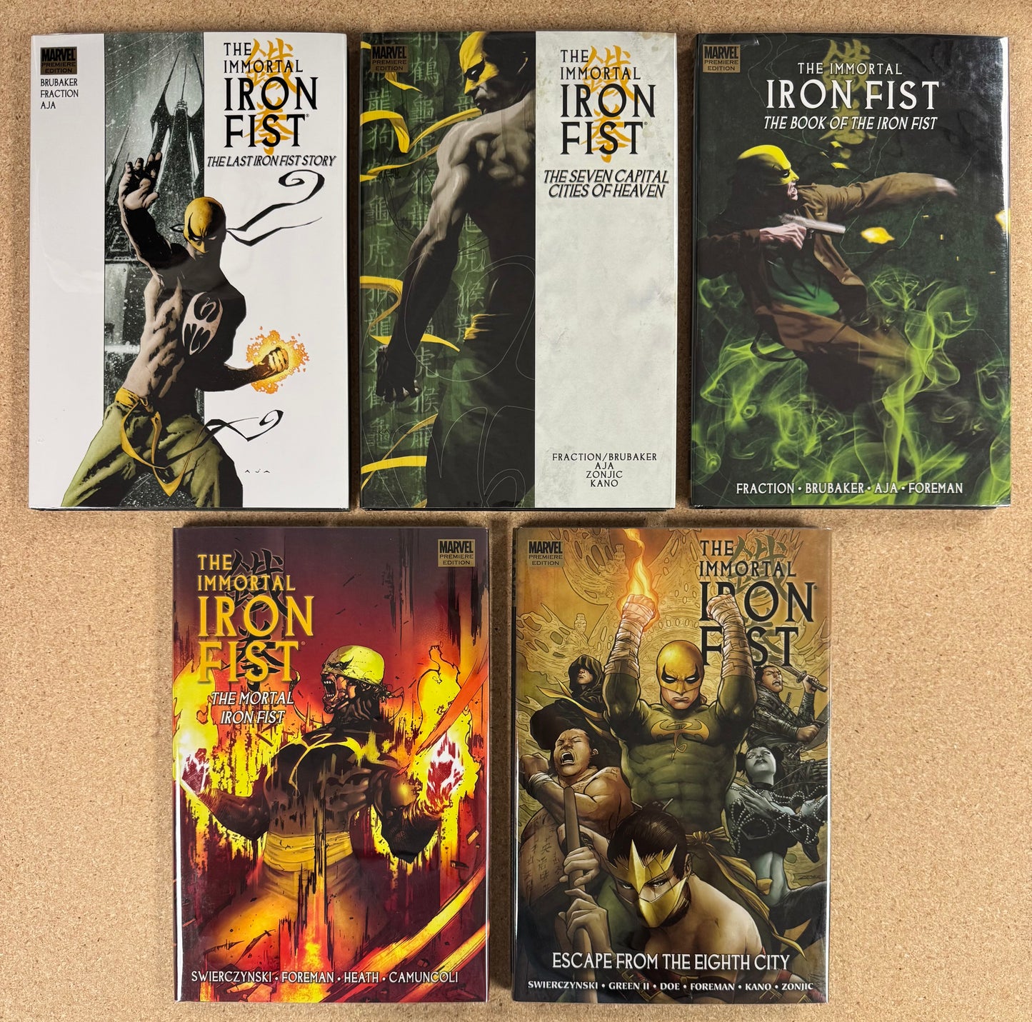 The Immortal Iron Fist Marvel Premiere Edition Hardcover Set Vol 1-5